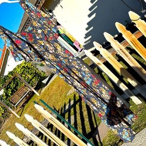 New without tags, dark blue floral maxi, short sleeve Spell dress